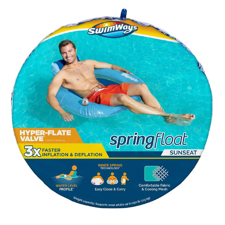 SwimWays Spring Float SunSeat Pool Lounge Chair for