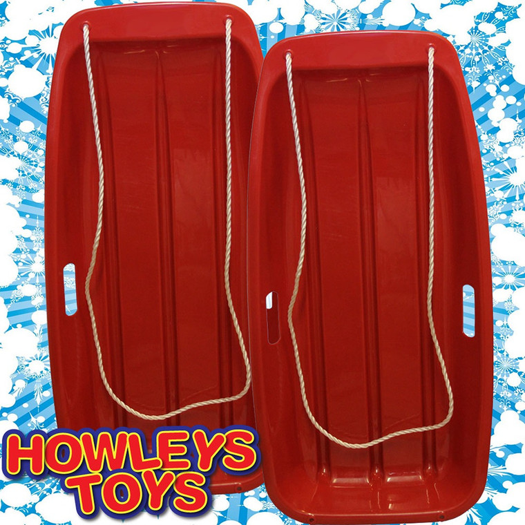 Pack of 2 'Snow Speeder' Plastic Sled - Red