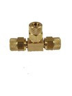 3/8" Tube x Tube x Tube BRASS Union Tee Re-useable Never Leak Air Fittings