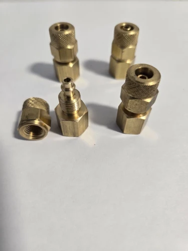 4-BRASS Air Fittings 1/4" Tube x 1/8" FNPT Air Suspension Straight Fitting