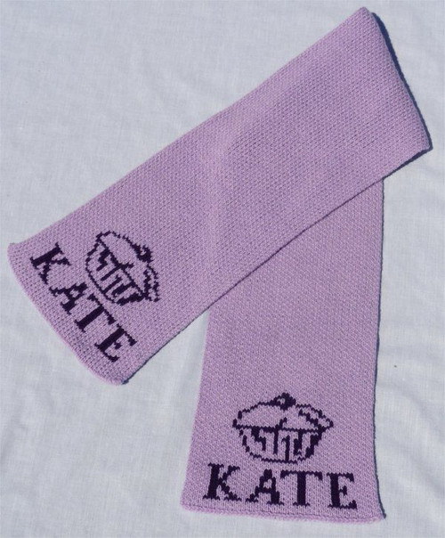 Personalized Scarf, Cupcake