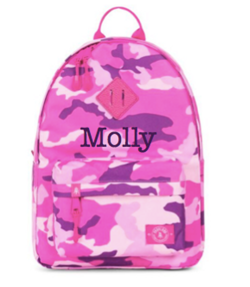 Large Backpack, Personalized, Pink Camo