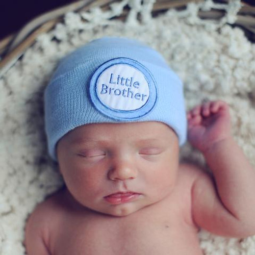 Newborn Hospital Hat, Little Brother