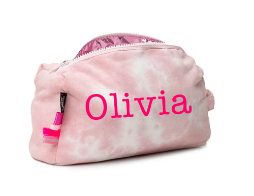 Extra Large Toiletry Case, Pink Tie Dye Space Panda 