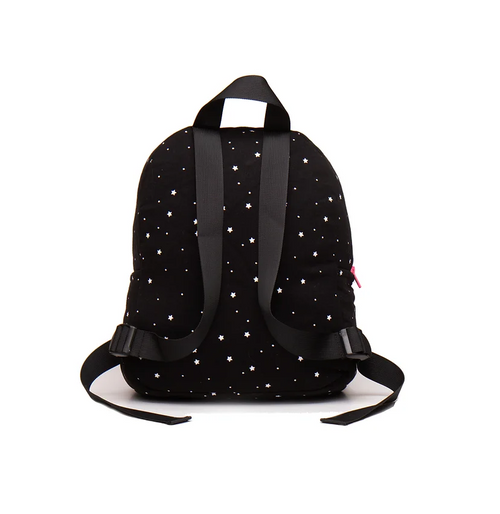 Small Backpack, Personalized, Stars with Neon Yellow Accents, Space Panda 