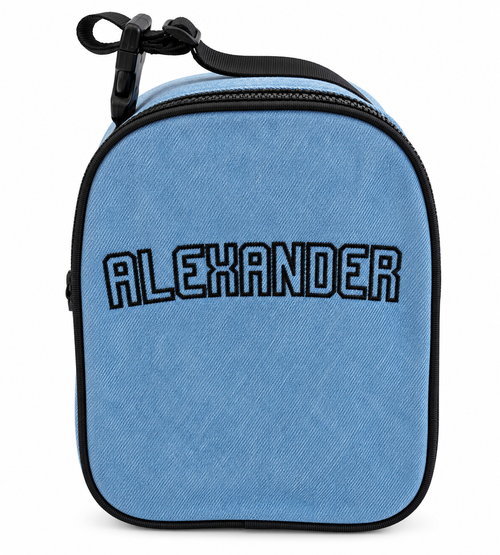 Gumdrop Lunch Bag, Personalized Blue Denim 