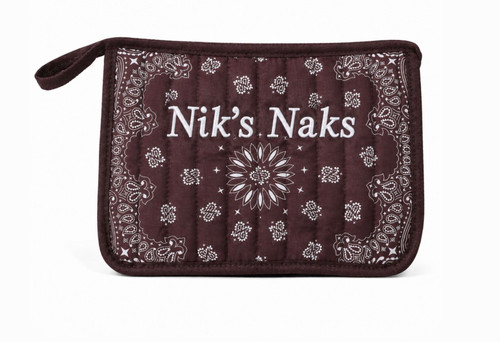 Personalized Bandana Pouch, Chocolate Brown