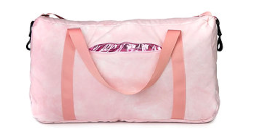 Space Panda Duffle Bag, Pink and White Tie Dye 