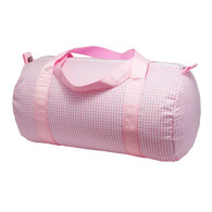 Duffle Bag, Personalized Pink Gingham 