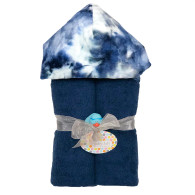 Deluxe Hooded Towel, Blue Tie Dye 