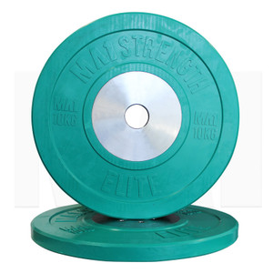 MA1 Elite Bumper Plate Colored 10kg Green (Pairs)