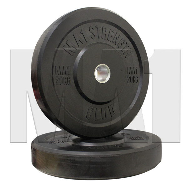 MA1 Club Bumper Plates Black 45lb (Pair)