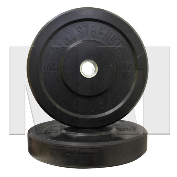 MA1 Club Bumper Plates Black 45lb (Pair)
