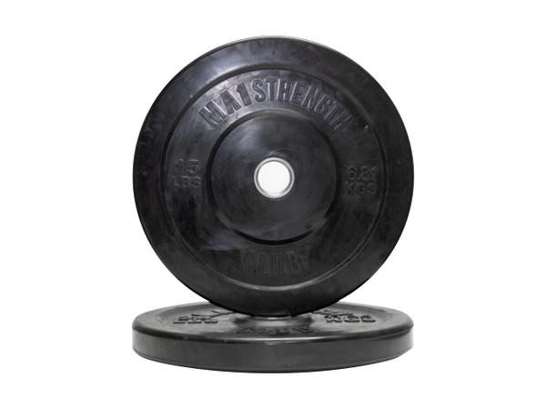 MA1 Club Bumper Plates Black 15lb (Pair)