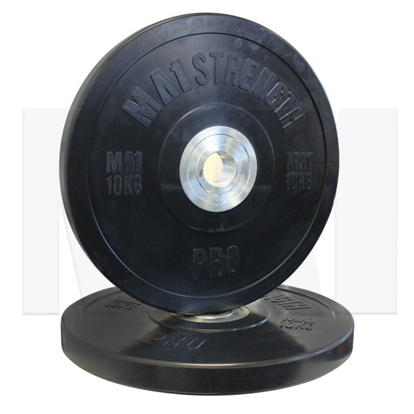MA1 Pro Bumper Plates Black 10kg (Pairs)