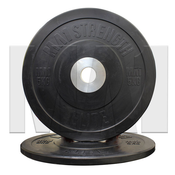 MA1 Elite Bumper Plates Black 5kg (Pairs)