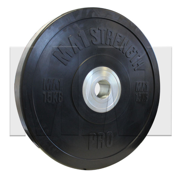 MA1 Pro Bumper Plates Black 15kg (Pairs)