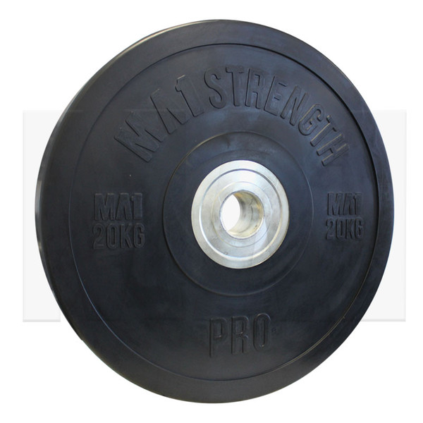 MA1 Pro Bumper Plates Black 20kg (Pairs)