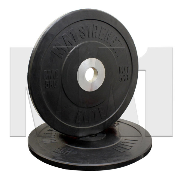 MA1 Pro Bumper Plates Black 5kg (Pairs)