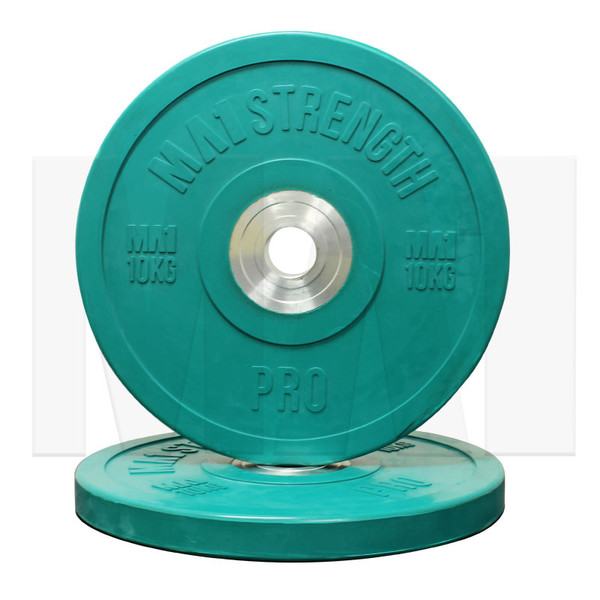 MA1 Pro Bumper Plates Colored 10kg Green (Pairs)