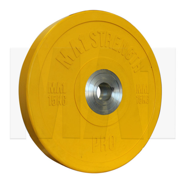 MA1 Pro Bumper Plates Colored 15kg Yellow (Pairs)