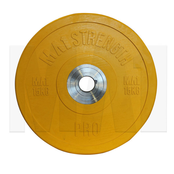 MA1 Pro Bumper Plates Colored 15kg Yellow (Pairs)