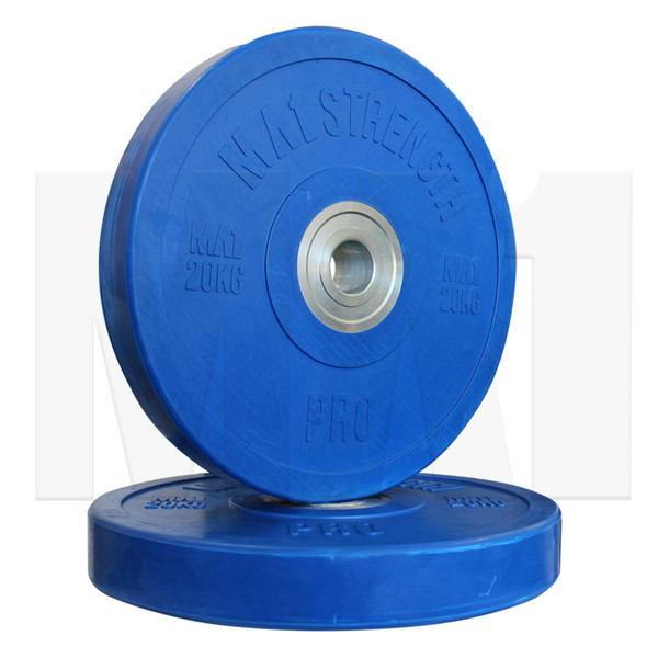 MA1 Pro Bumper Plates Colored 20kg Blue (Pairs)