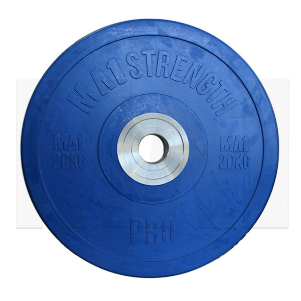 MA1 Pro Bumper Plates Colored 20kg Blue (Pairs)