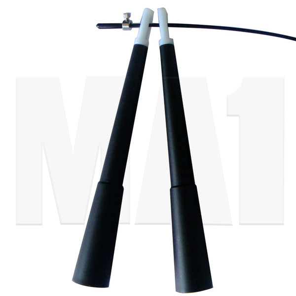 Speed Skipping Rope with Tapered Handle - Black