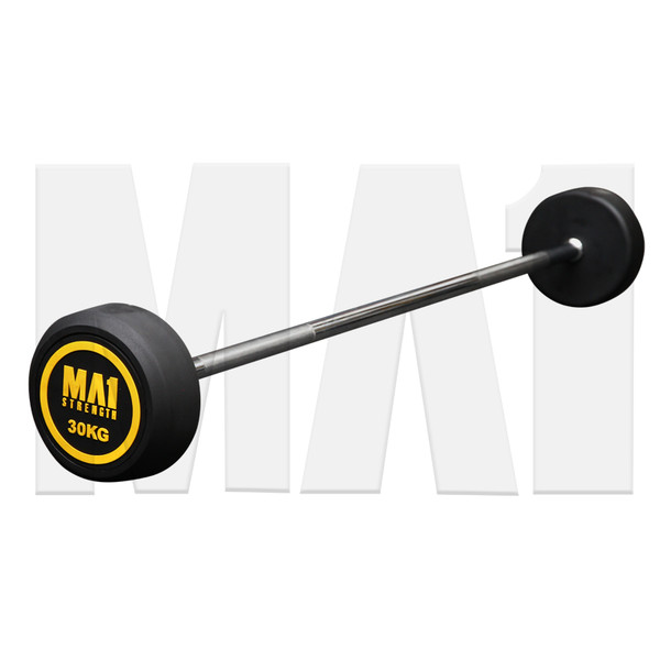 MA1 Fixed Rubber Barbell 30kg