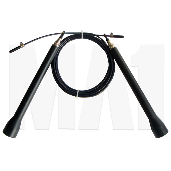 Premium Speed Skipping Rope with Steel Bearings - Black