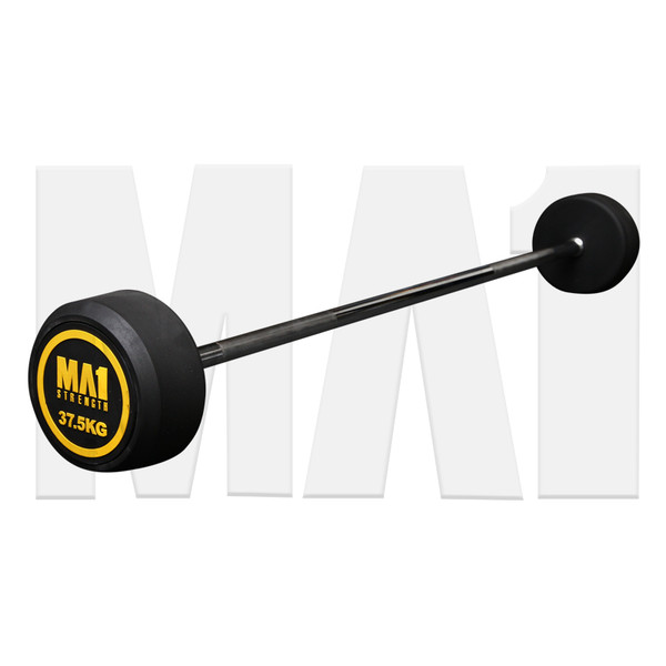 MA1 Fixed Rubber Barbell 37.5kg