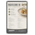 RigidCore 16 11x17 clear plastic menu cover with 16ga rigid vinyl core, stitched vinyl border, metal corners, and two page views.