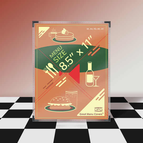 2 Page Views Route 66 Cafe  8.5 x 11 Vintage Trim