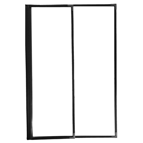 11x17 Custom Cafe Menu Cover with Left Half Page Flap  Vinyl Trim 25-Pack