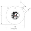 Dragon Targets 10"x 3/8" Gong AR500 Steel Shooting Target with 3/8" Holes