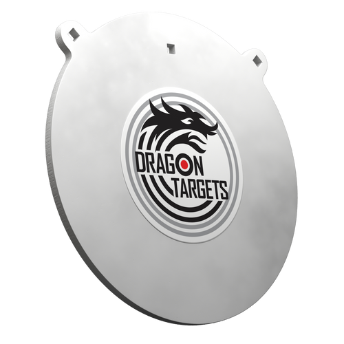 Dragon Targets 12" x 3/8" Gong AR500 Steel Shooting Target with 3/8" Holes
