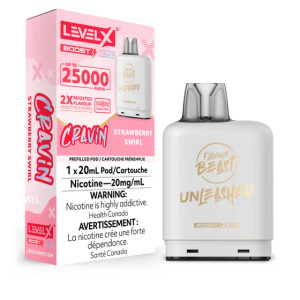 Level X Boost Pod - Flavour Beast - Strawberry Swirl (20MG/20mL) ON Level X Boost Pod - Flavour Beast - Strawberry Swirl (20MG/20mL) ON