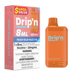 Drip'n 8mL Disposable - Peach Blue Razz Ice (8ml/20mg)