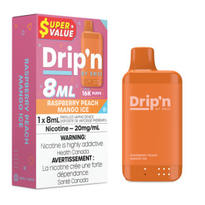 Drip'n 8mL Disposable - Raspberry Peach Mango Ice (8ml/20mg)
