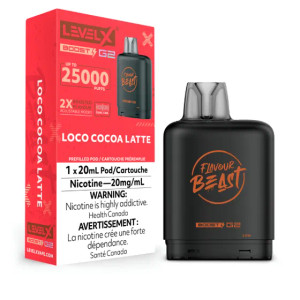 Level X Boost Pod - Flavour Beast - Loco Cocoa Latte (20MG/20mL) ON