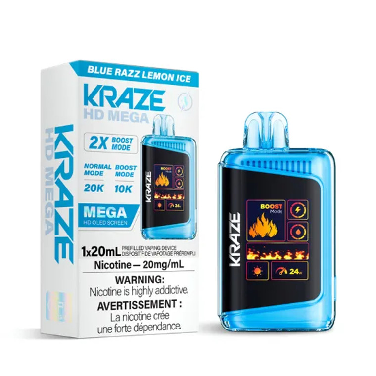 Kraze HD Mega - Blue Razz Lemon Ice  (20mg/ml)