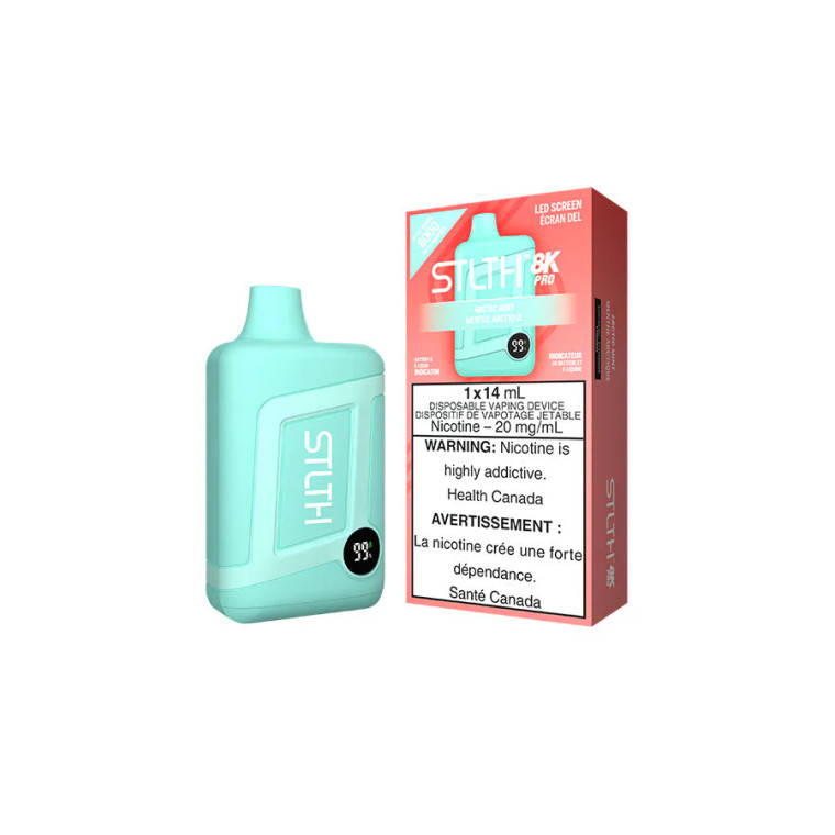 STLTH 8K PRO DISPOSABLE - ARCTIC MINT (20mg/8000 Puffs).