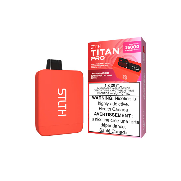 STLTH TITAN PRO DISPOSABLE - CHERRY CLASSIC ICE (20mg/20ml) [ON]