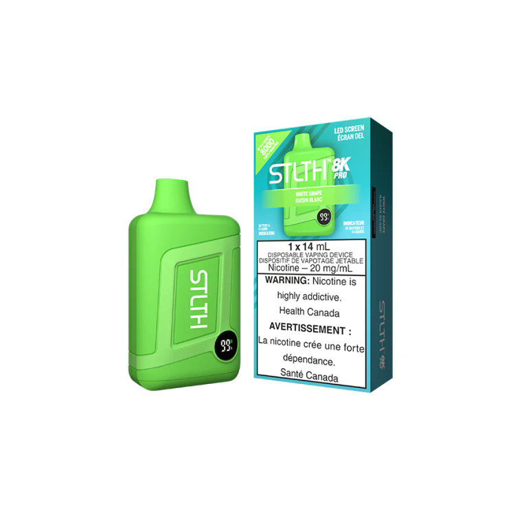 STLTH 8K PRO DISPOSABLE - WHITE GRAPE ICE  (20mg/8000 Puffs)