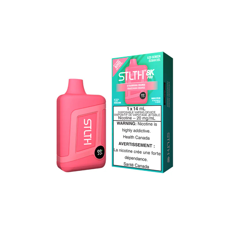 STLTH 8K PRO DISPOSABLE - STRAWNANA ORANGE  (20mg/8000 Puffs)