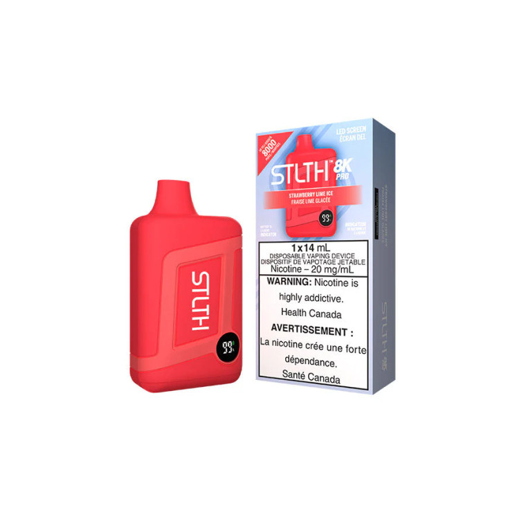 STLTH 8K PRO DISPOSABLE - STRAWBERRY LIME ICE  (20mg/8000 Puffs)