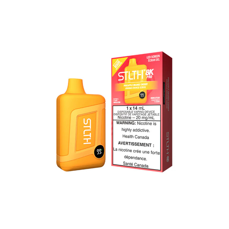 STLTH 8K PRO DISPOSABLE - PINEAPPLE ORANGE CHERRY  (20mg/8000 Puffs)