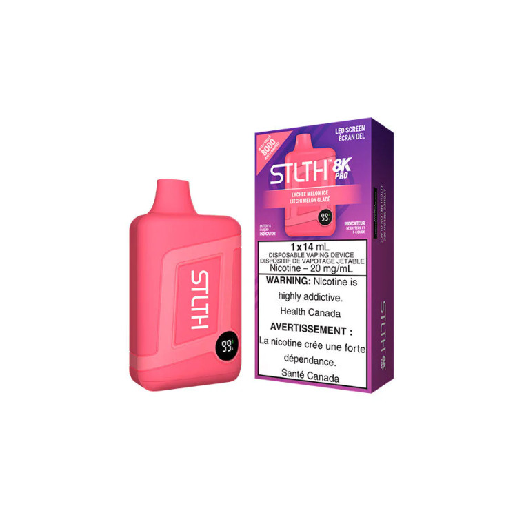 STLTH 8K PRO DISPOSABLE - LYCHEE MELON ICE  (20mg/8000 Puffs)