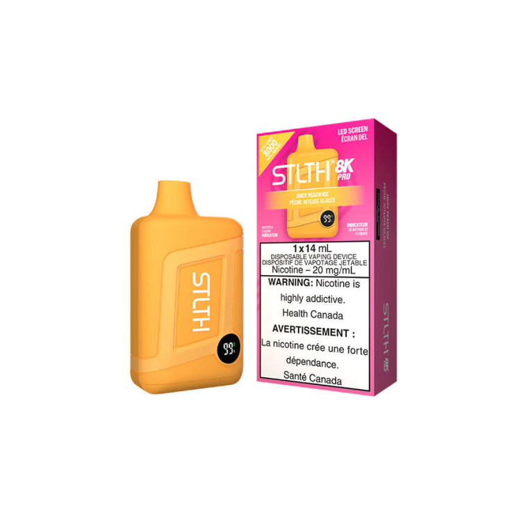STLTH 8K PRO DISPOSABLE - JUICY PEACH ICE  (20mg/8000 Puffs)